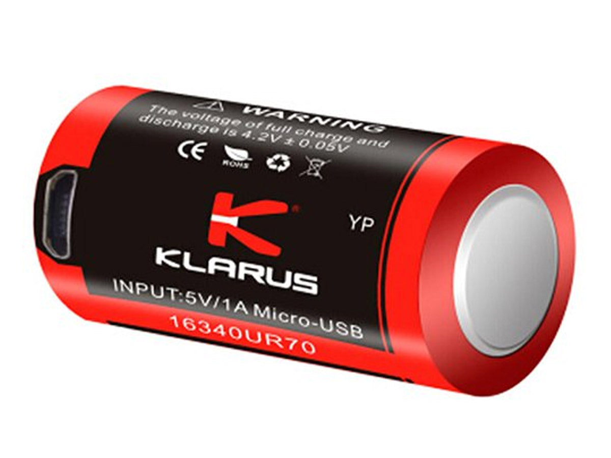 KLARUS 16GT-70UR USB Rechargeable Battery 16340 700mAh