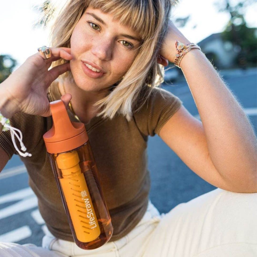 LIFESTRAW Go Series 22 oz BPA Free Water Filter Bottle