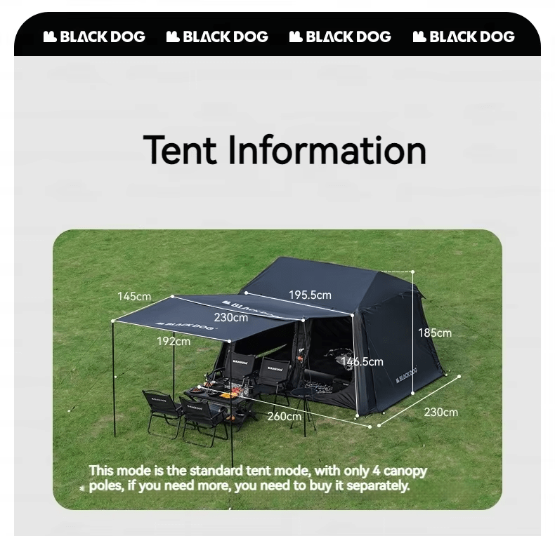 BLACKDOG Chasing Star 5.9 Auto Tent