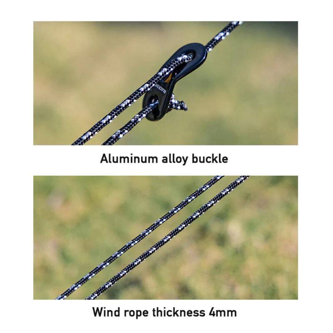BLACKDOG Wind Rope Canopy 8pcs 4m