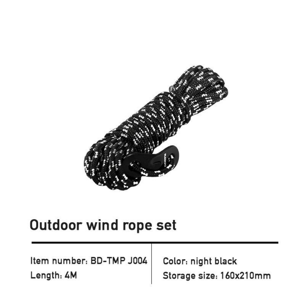 BLACKDOG Wind Rope Canopy 8pcs 4m