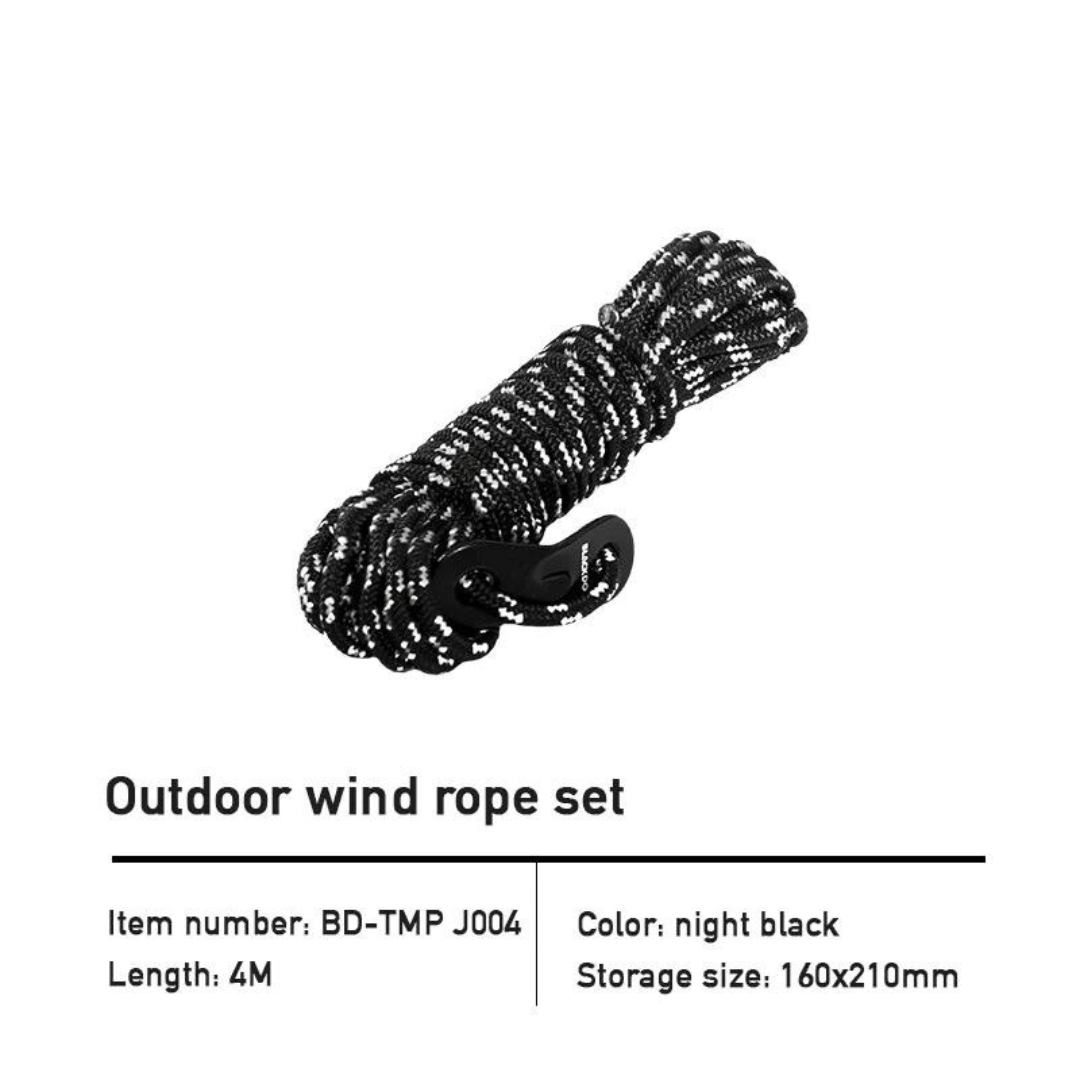 BLACKDOG Wind Rope Canopy 8pcs 4m