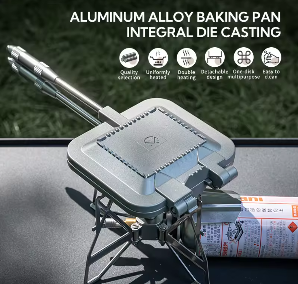 CAMPINGMOON TT-1315 Double Sided Sandwich Frying Pan