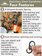CAMPINGMOON SS-7 S-shaped Buckle Hanging Hook