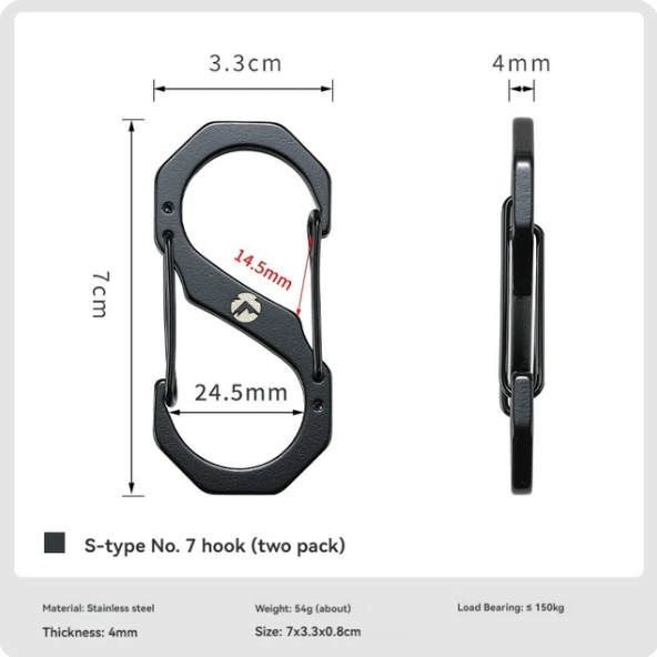 CAMPINGMOON SS-7 S-shaped Buckle Hanging Hook