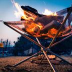 CAMPINGMOON MT-012 Small Fire Stand Mesh Bonfire Base