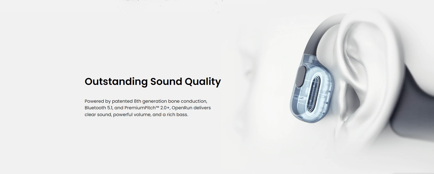 SHOKZ OpenRun Bone Conduction Open Ear Headphones