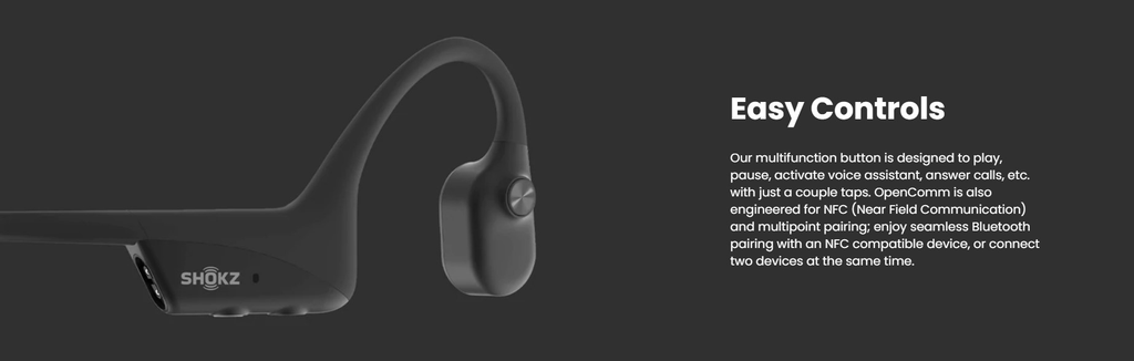 SHOKZ OpenComm Bone Conduction Stereo Bluetooth Headset