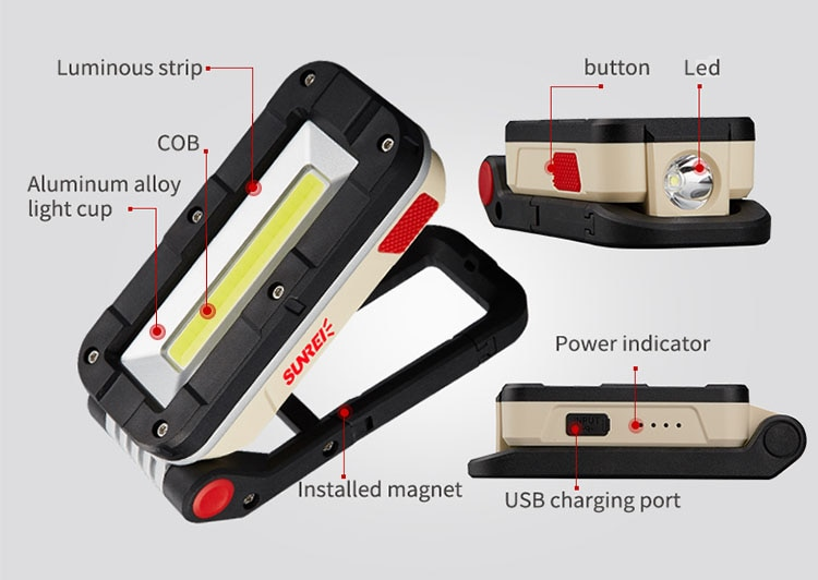 SUNREI V1000 Multi-Functional Work Light – Outdoor LED Lamp
