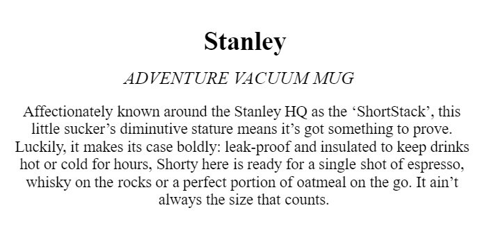 STANLEY Adventure Travel Mug 8oz