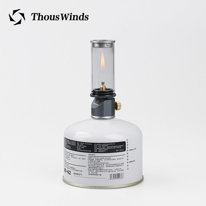 THOUS WINDS Retro Candle Light Gas Lantern - Transparent Design