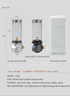 THOUS WINDS Retro Candle Light Gas Lantern - Transparent Design