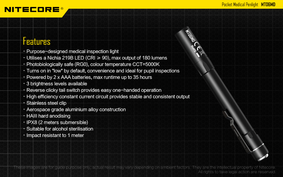 NITECORE MT06MD Nichia Pen Light 1000LM