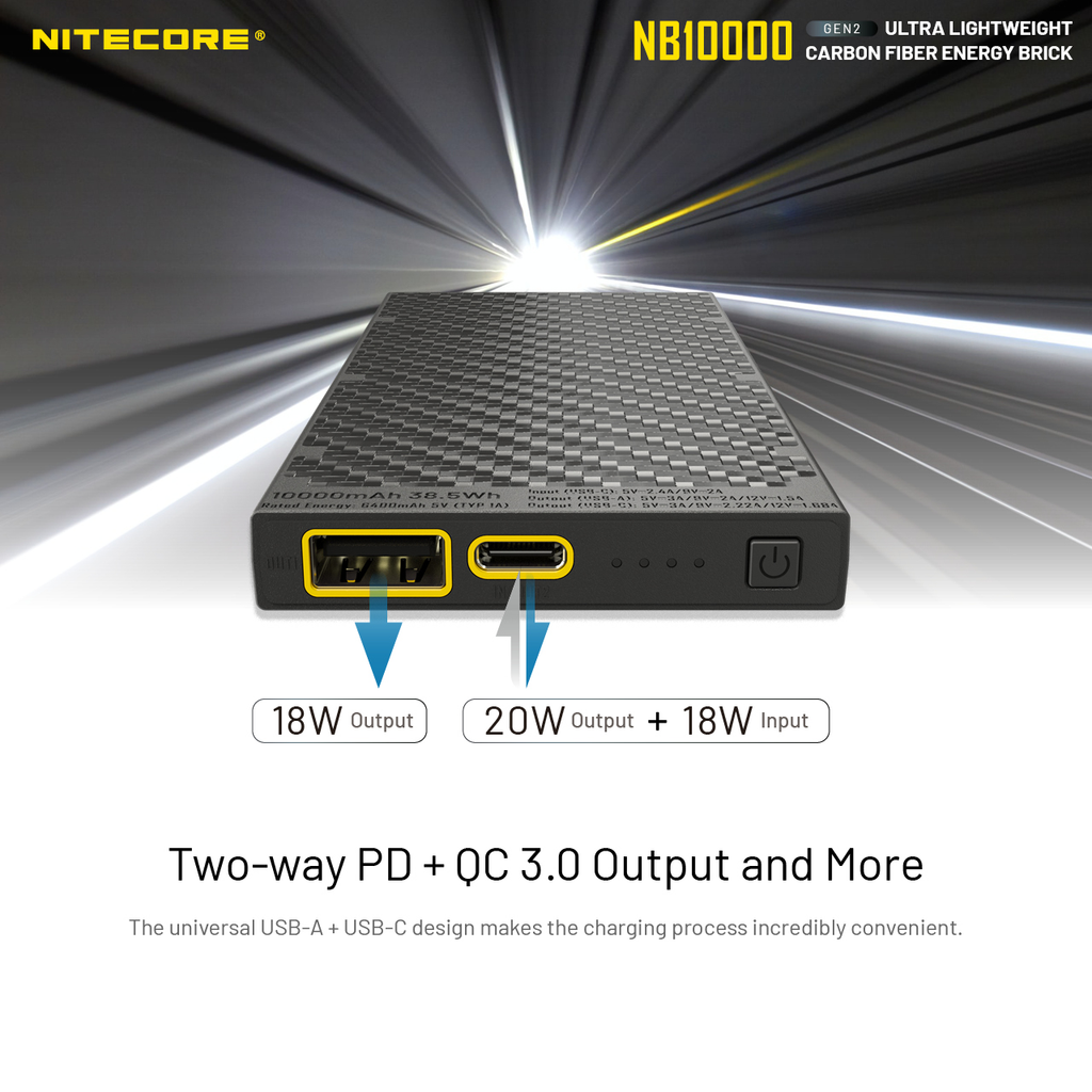 NITECORE NB10000 Gen II Power Bank 10,000mAh