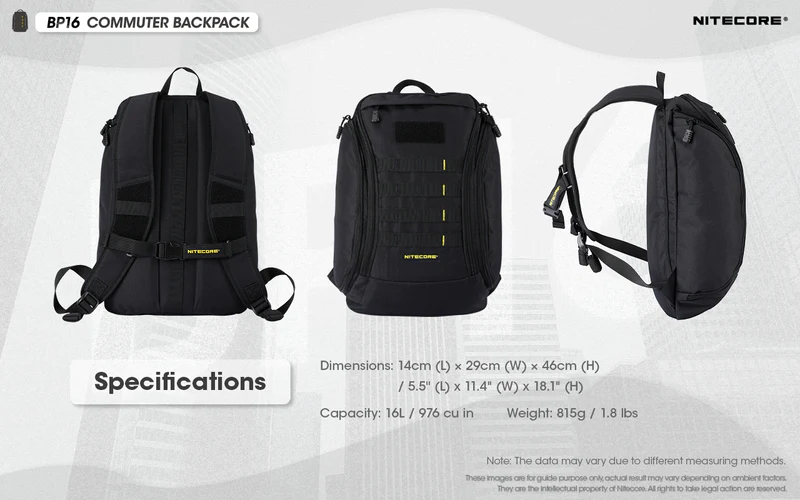 NITECORE BP16 Multi-Purpose Modular Backpack 16L