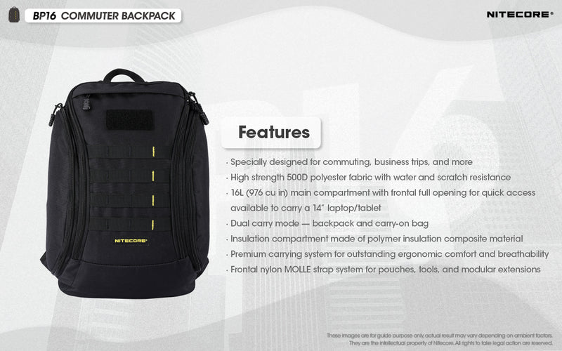 NITECORE BP16 Multi-Purpose Modular Backpack 16L