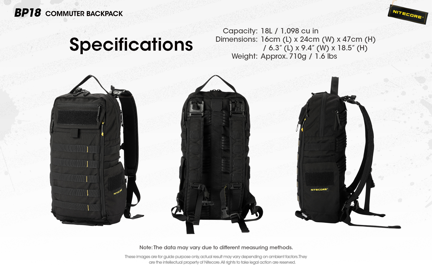 NITECORE BP18 Multi-Purpose Modular Backpack 18L