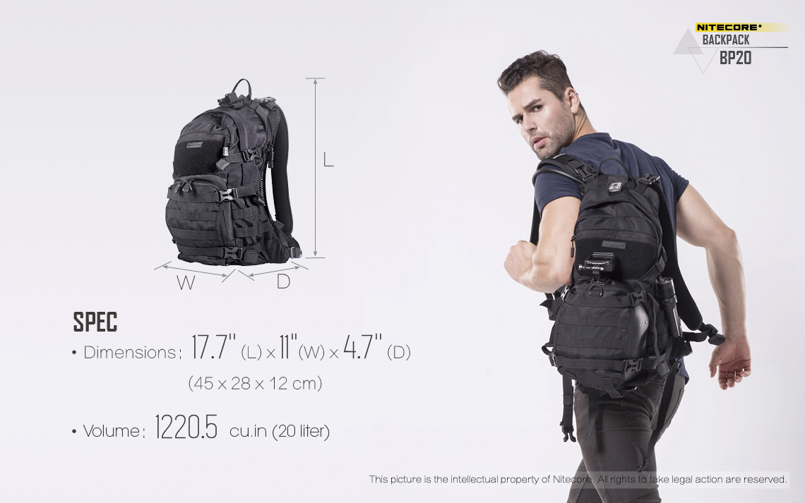 NITECORE BP20 Multi-Purpose Tactical Backpack 20L