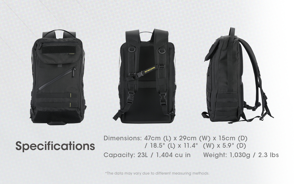 NITECORE BP23 Multi-Purpose Tactical Backpack 23L