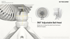 NITECORE NEF10 Multi-Purpose Portable Fan Built-in Battery 10000mAh
