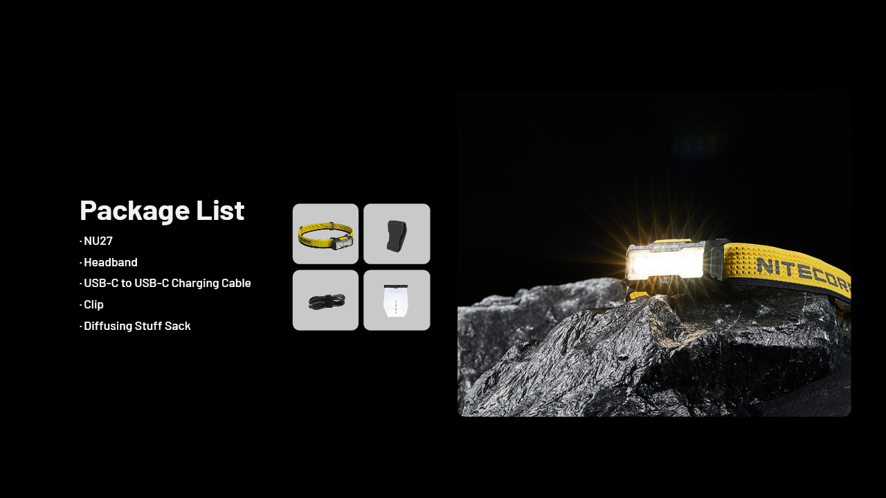 NITECORE NU27 Multi-Color Headlamp 600LM