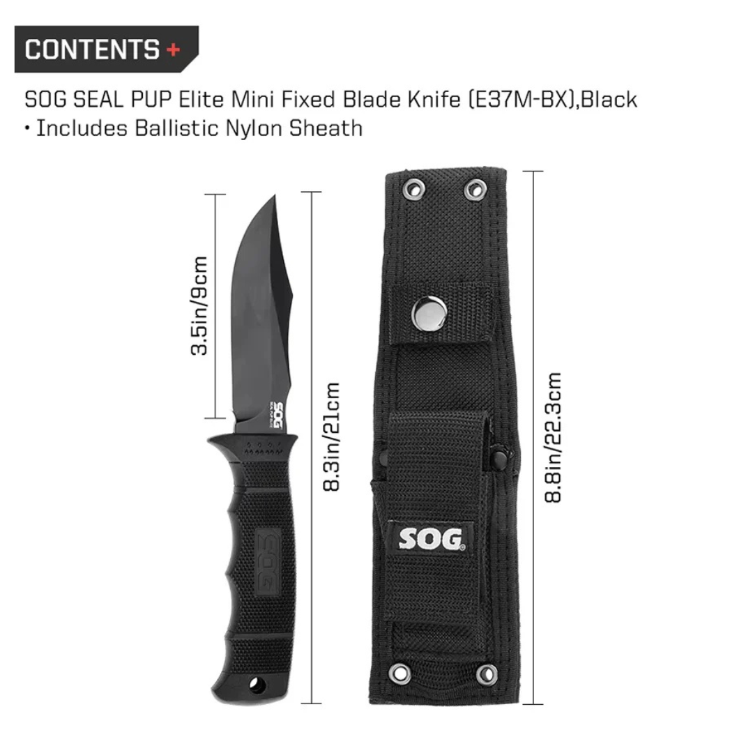 SOG Seal Pup Elite Mini Tactical Fixed Blade Knife