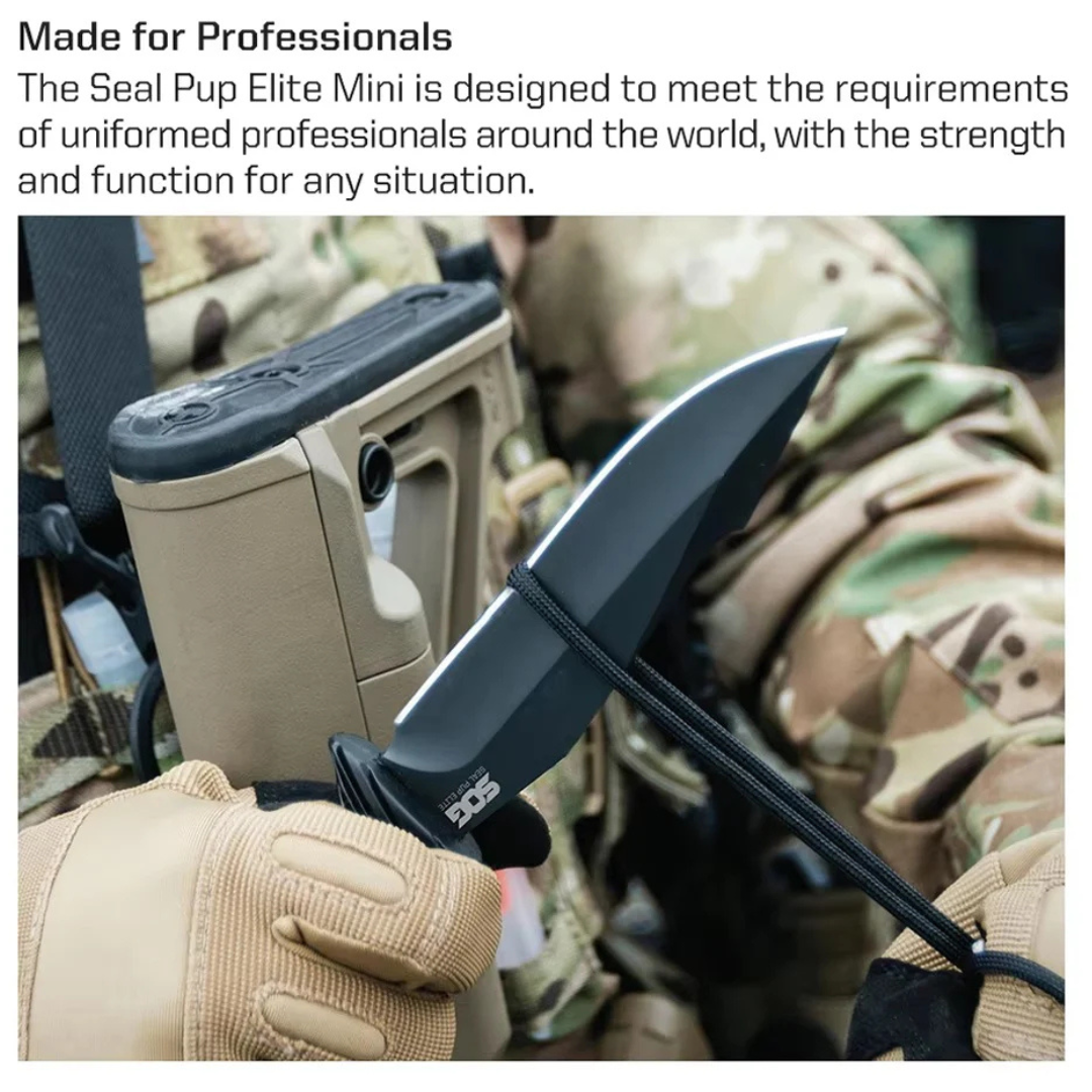 SOG Seal Pup Elite Mini Tactical Fixed Blade Knife