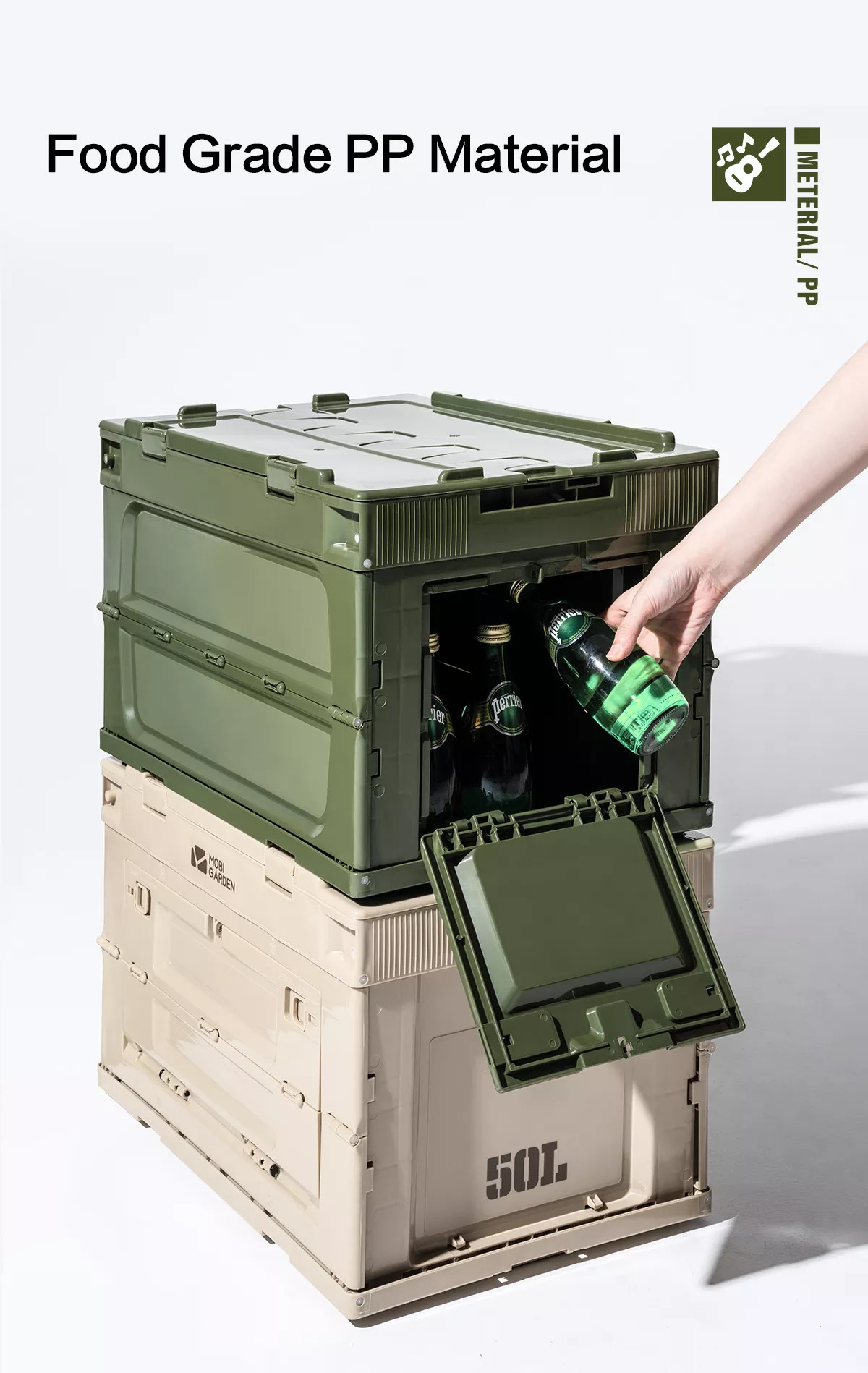 MOBI GARDEN Folding Camping Storage Box 80L