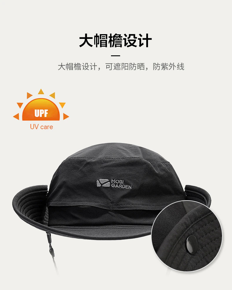 MOBI GARDEN Bucket Vented Anti-UV Fisherman Hat