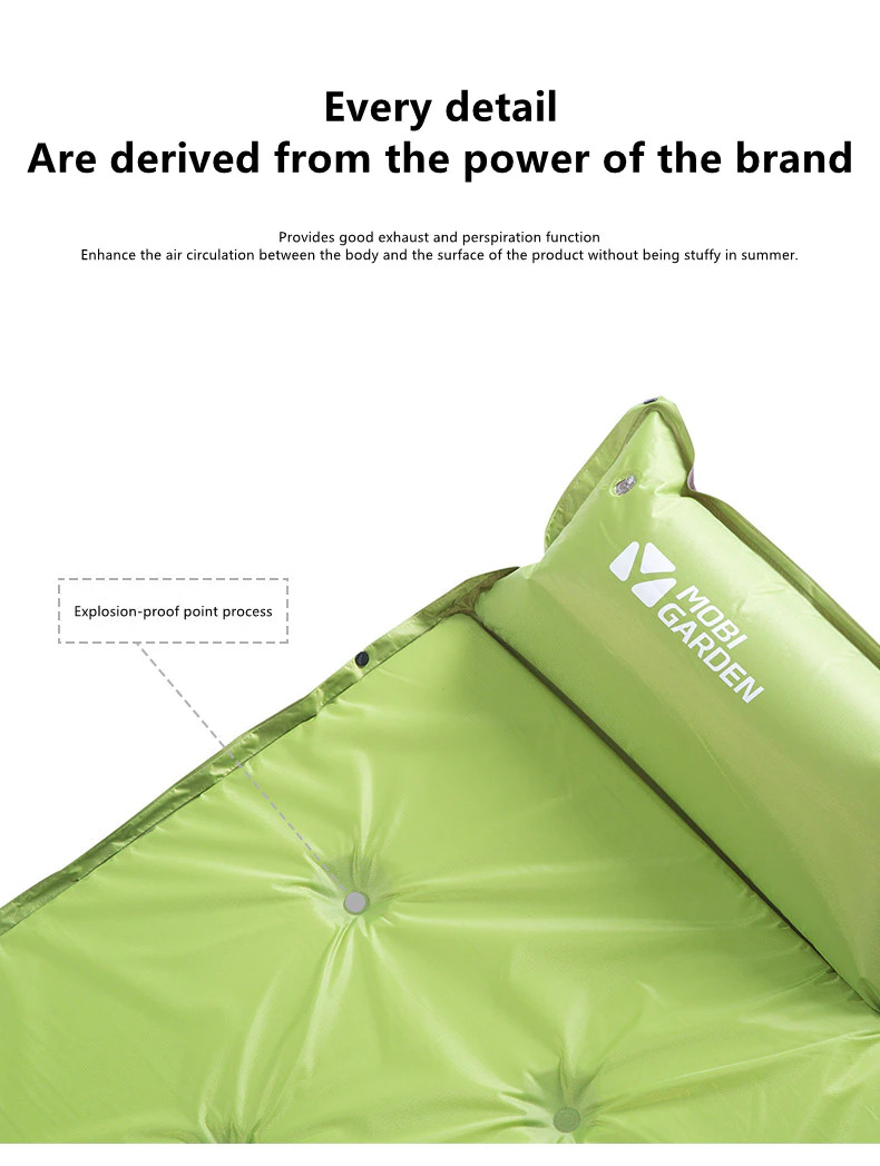 MOBI GARDEN 6CM Double Automatic Inflatable Sleeping Pad