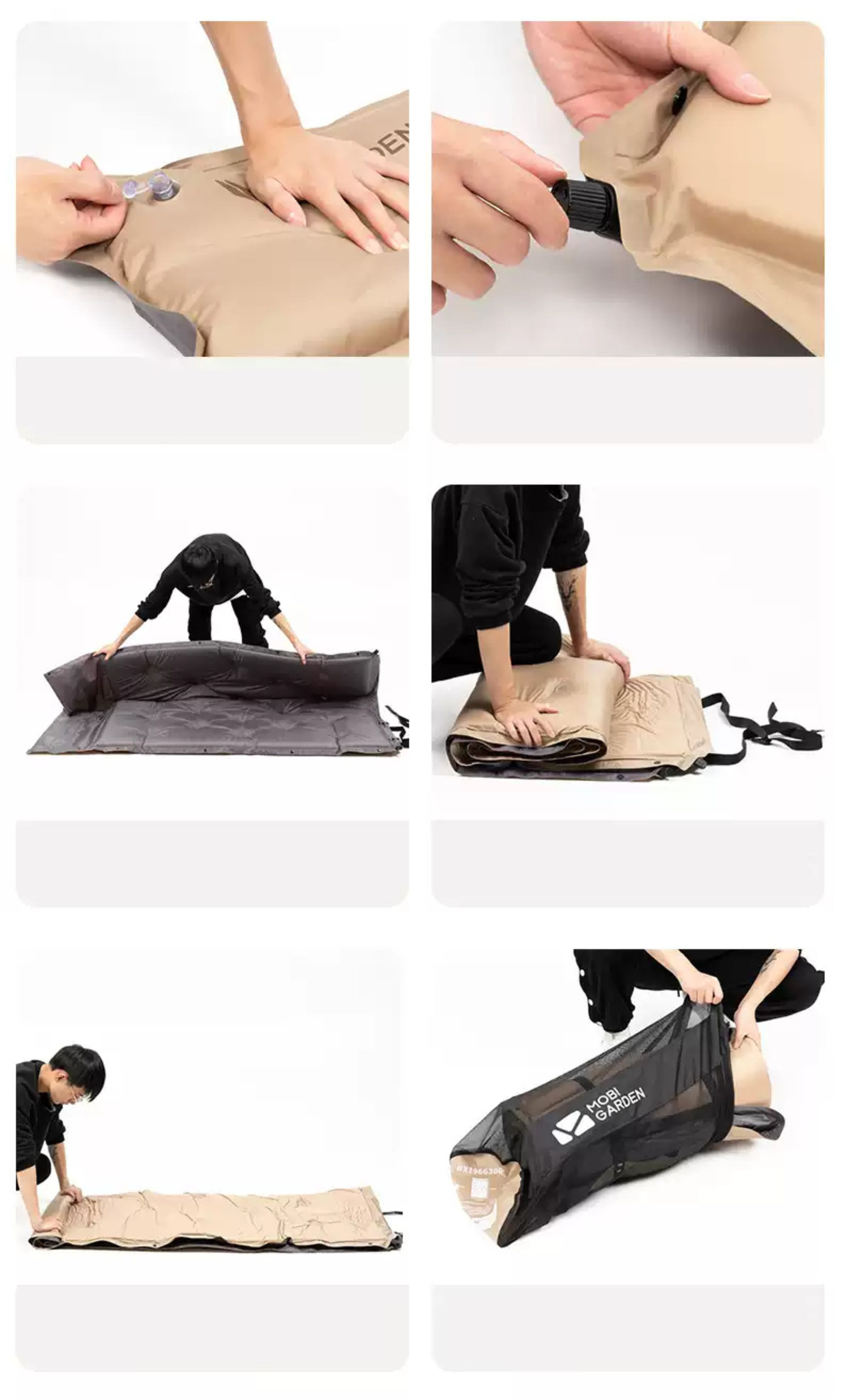 MOBI GARDEN 6CM 1P Automatic Inflatable Sleeping Pad
