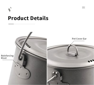 MOBI GARDEN Titanium Single Pot 800ml