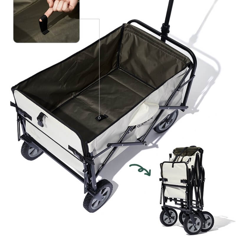 MOBI GARDEN Openable Folding Wagon Cart 100L
