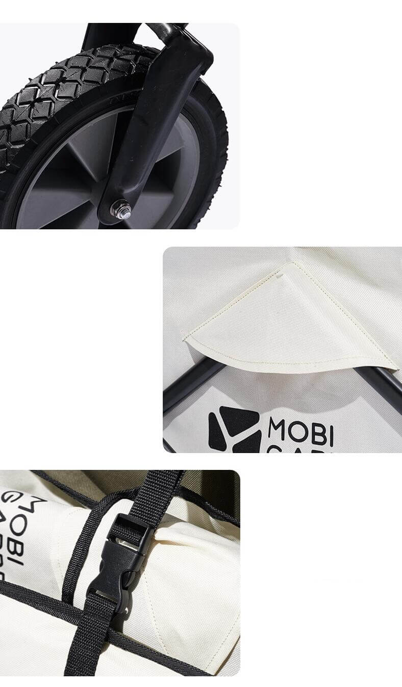 MOBI GARDEN Openable Folding Wagon Cart 100L