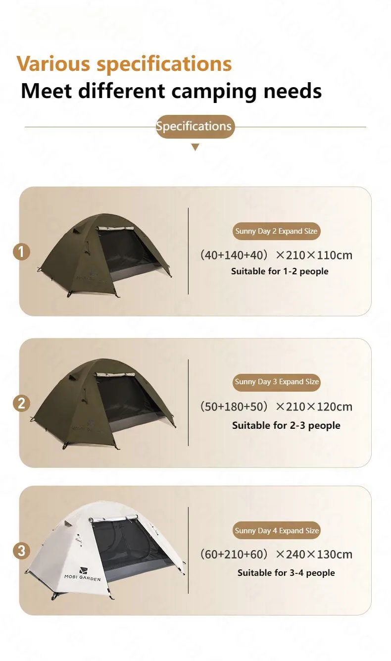 MOBI GARDEN Sunny Tent 2P