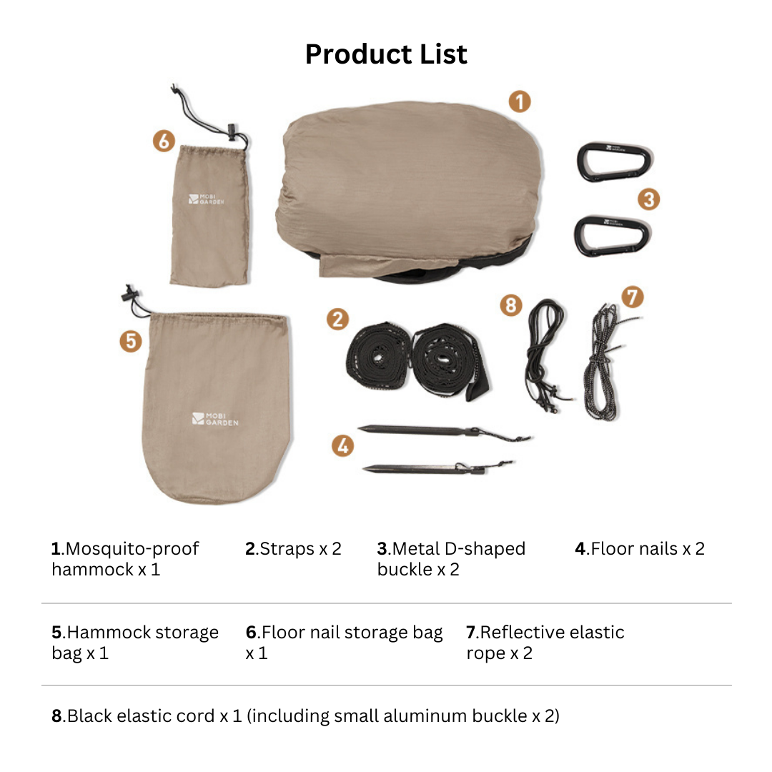 MOBI GARDEN Hammock with Mosquito Mesh
