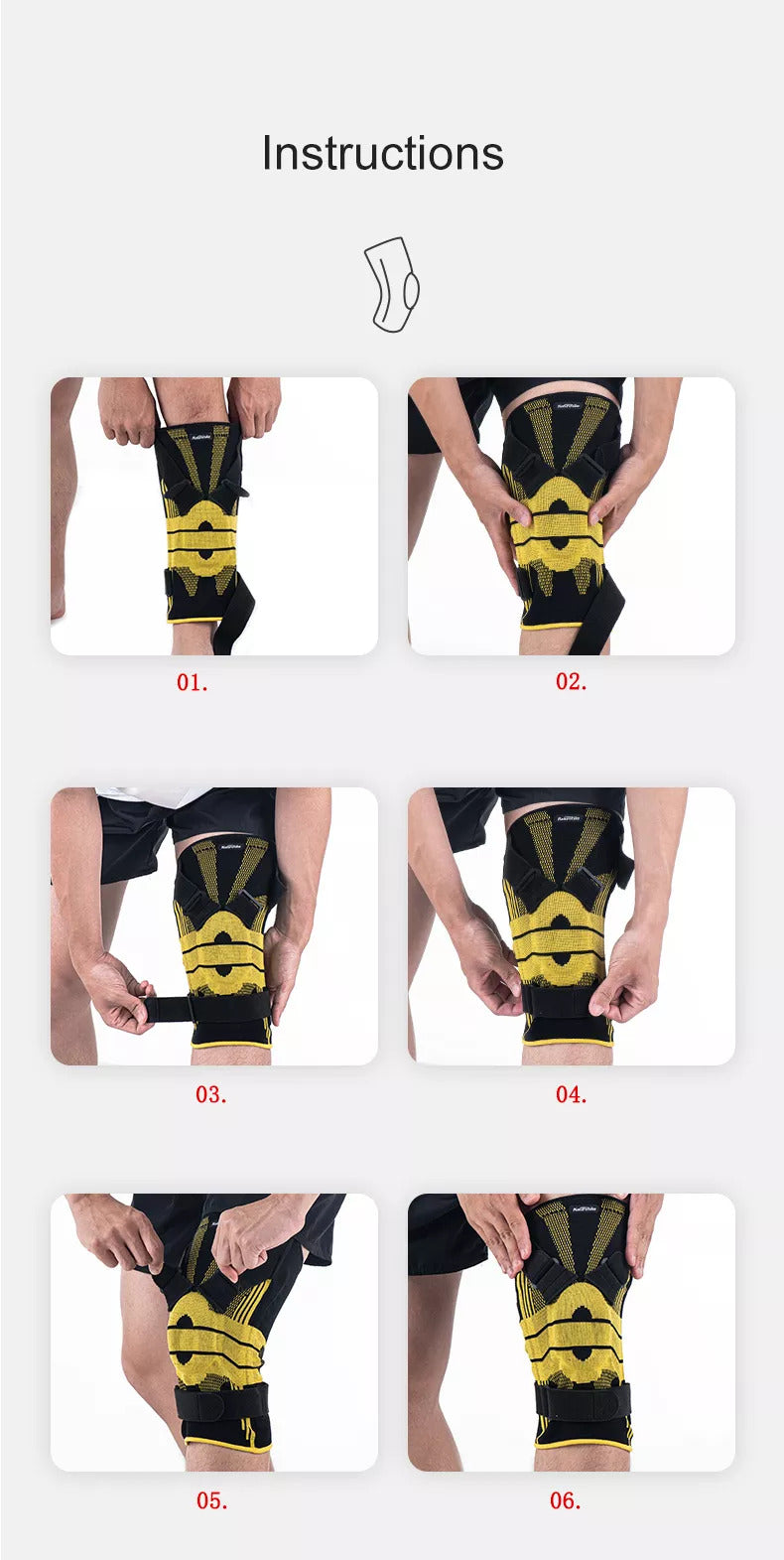NATUREHIKE Professional Stabilize Patella Knee Support Silicone Spring Knee Pads
