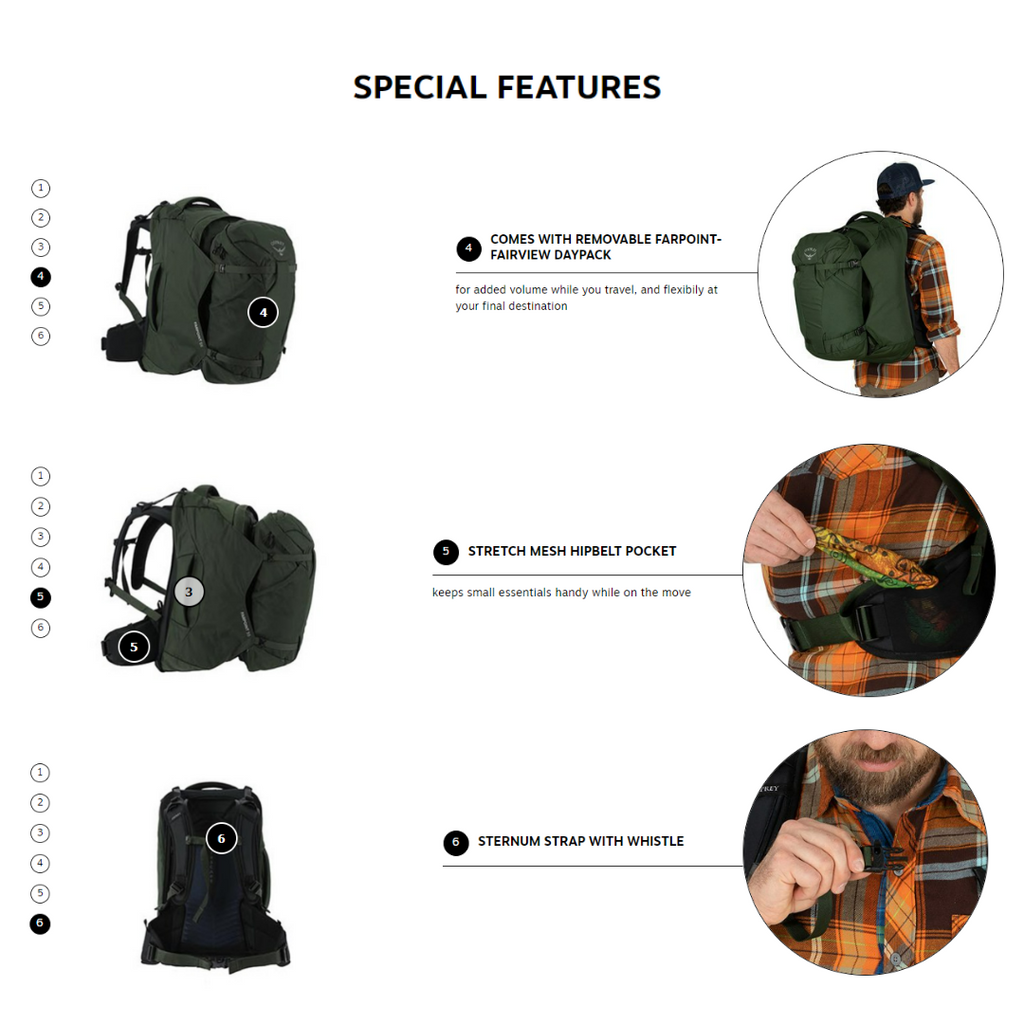 OSPREY Farpoint 55 Men’s Travel Backpack