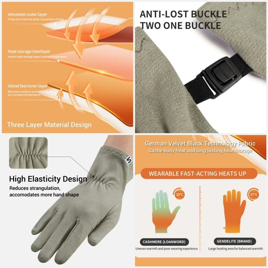 NATUREHIKE Warm Gloves Anti-Slip Touch Screen Gloves