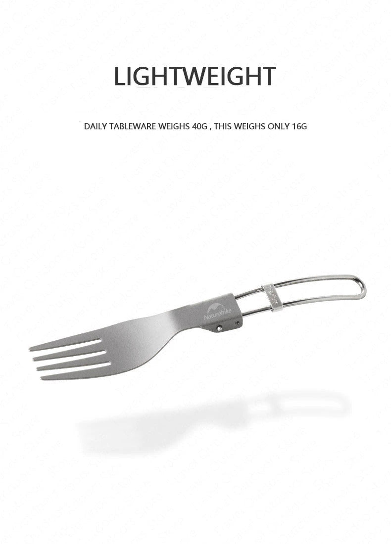 NATUREHIKE Folding Titanium Tableware Fork