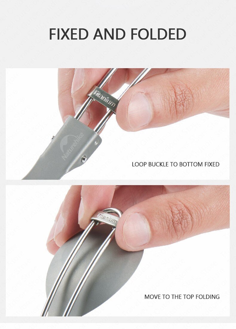 NATUREHIKE Folding Titanium Tableware Fork