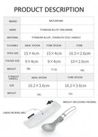 NATUREHIKE Folding Titanium Tableware Fork