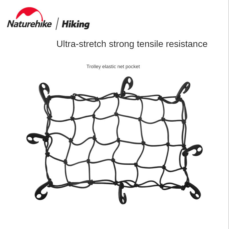 NATUREHIKE Wagon Trolley Cart Rubber Stretch Mesh with 8 Hooks
