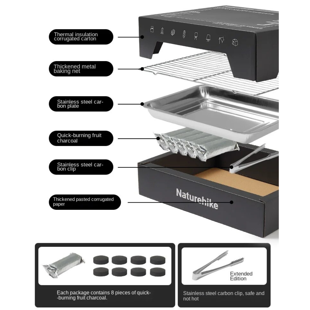 NATUREHIKE Disposable BBQ Stove Camping Picnic Barbecue