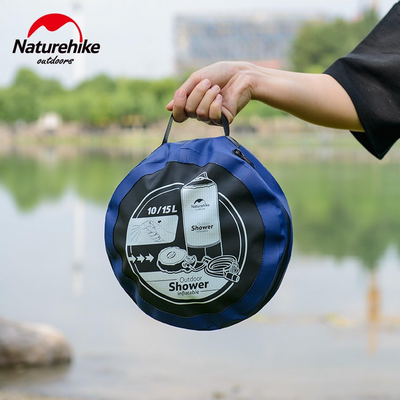 NATUREHIKE Portable Shower Outdoor Inflatable Bag 11L