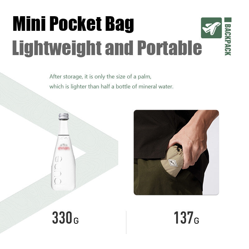 MOBI GARDEN Ultra-Light 16L Foldable Backpack