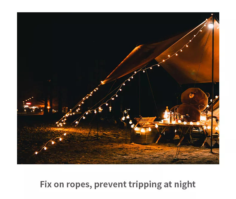 Mobi Garden Crystal Ball LED String Lights 10M Outdoor Indoor Camping Decorative Lights NX21673011 (Battery Version)
