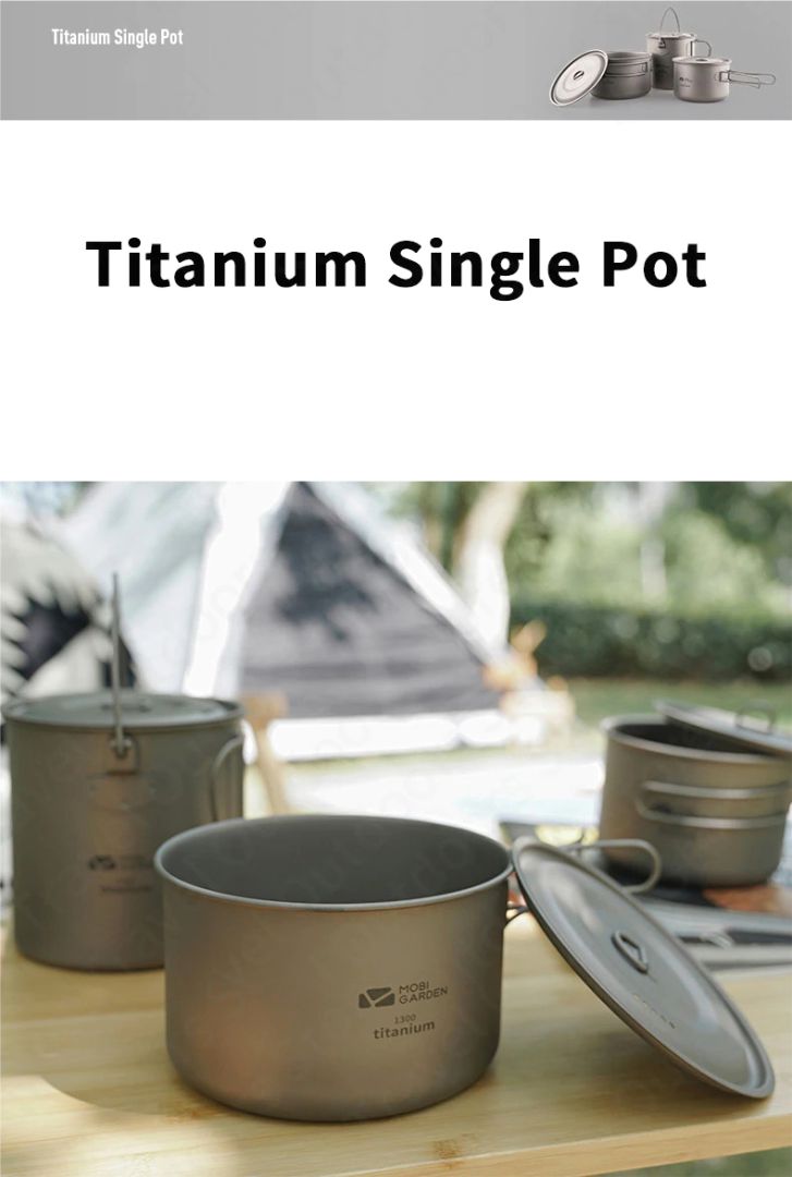 MOBI GARDEN Titanium Single Pot 800ml