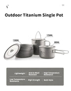 MOBI GARDEN Titanium Single Pot 800ml