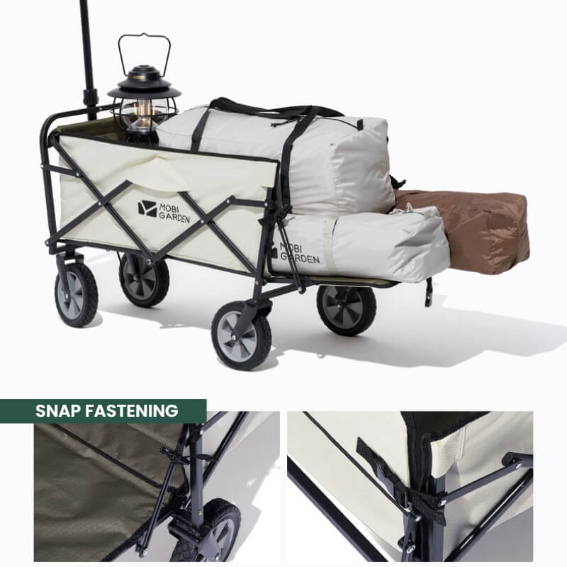 MOBI GARDEN Openable Folding Wagon Cart 100L